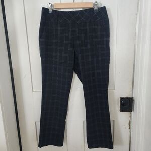Christopher & Banks Womens Petite Size 8 Black White Plaid Pants 90s Y2K (B)